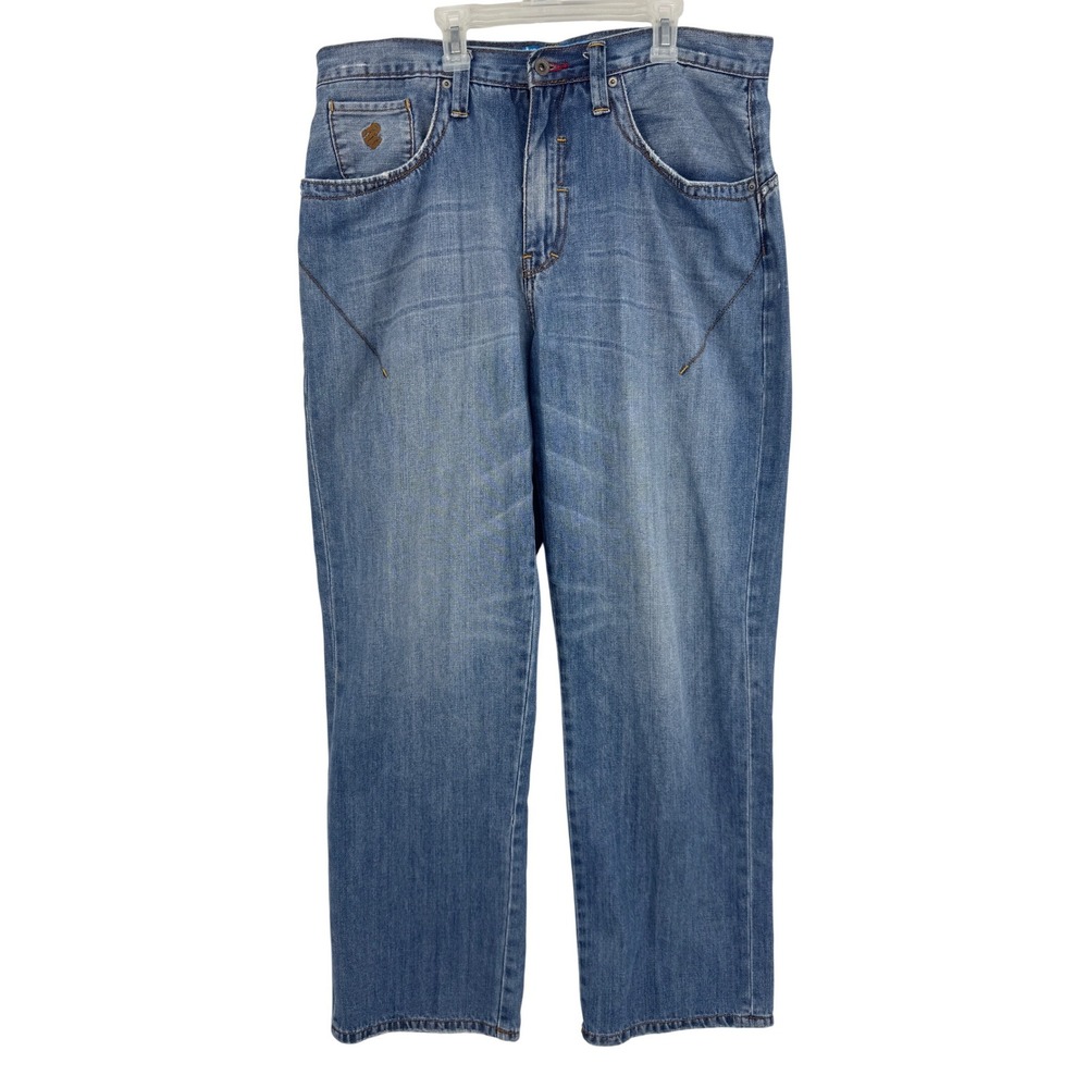 Rocawear Denim Co Mens Baggy Blue‎ Jeans Size 36 100% Cotton 652-059874
